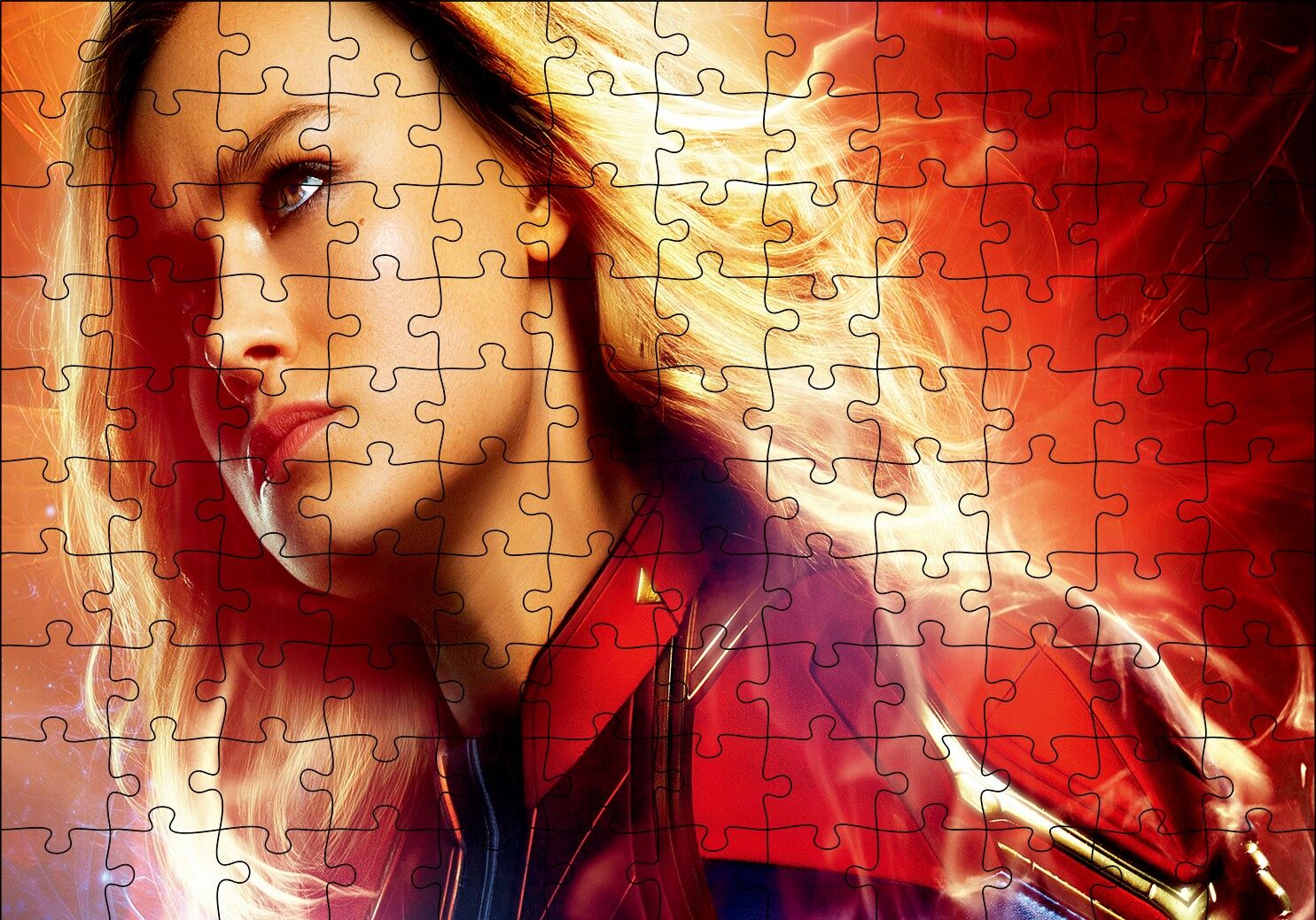 Captain Marvel Brie Larson Puzzle Yapboz MDF Ahşap