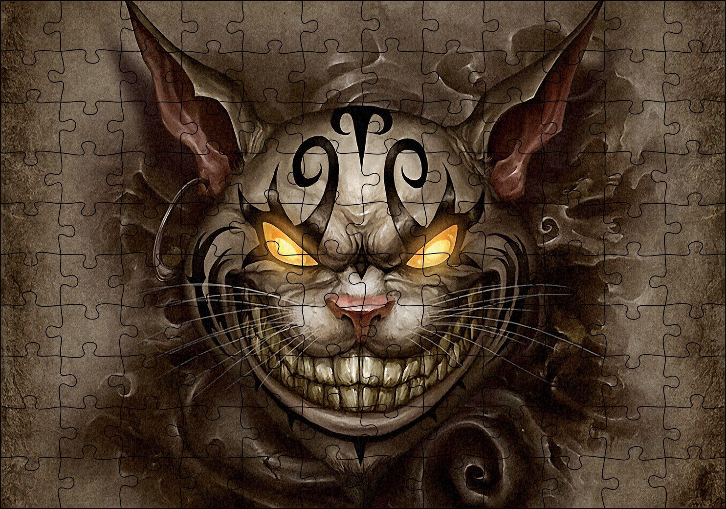 Amerikan Mcgee Cheshire Kedisi Görseli Puzzle Yapboz MDF Ahşap 120 Parça 24 cm X 34 cm
