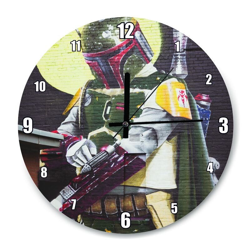 Star Wars Asker  Mdf Ahşap Duvar Saati 30 cm Çap