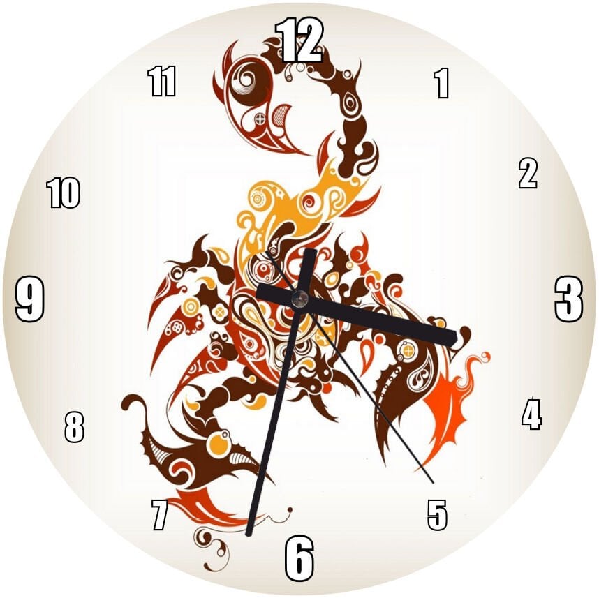 Kolaj Kompozisyon Akrep  Mdf Ahşap Duvar Saati