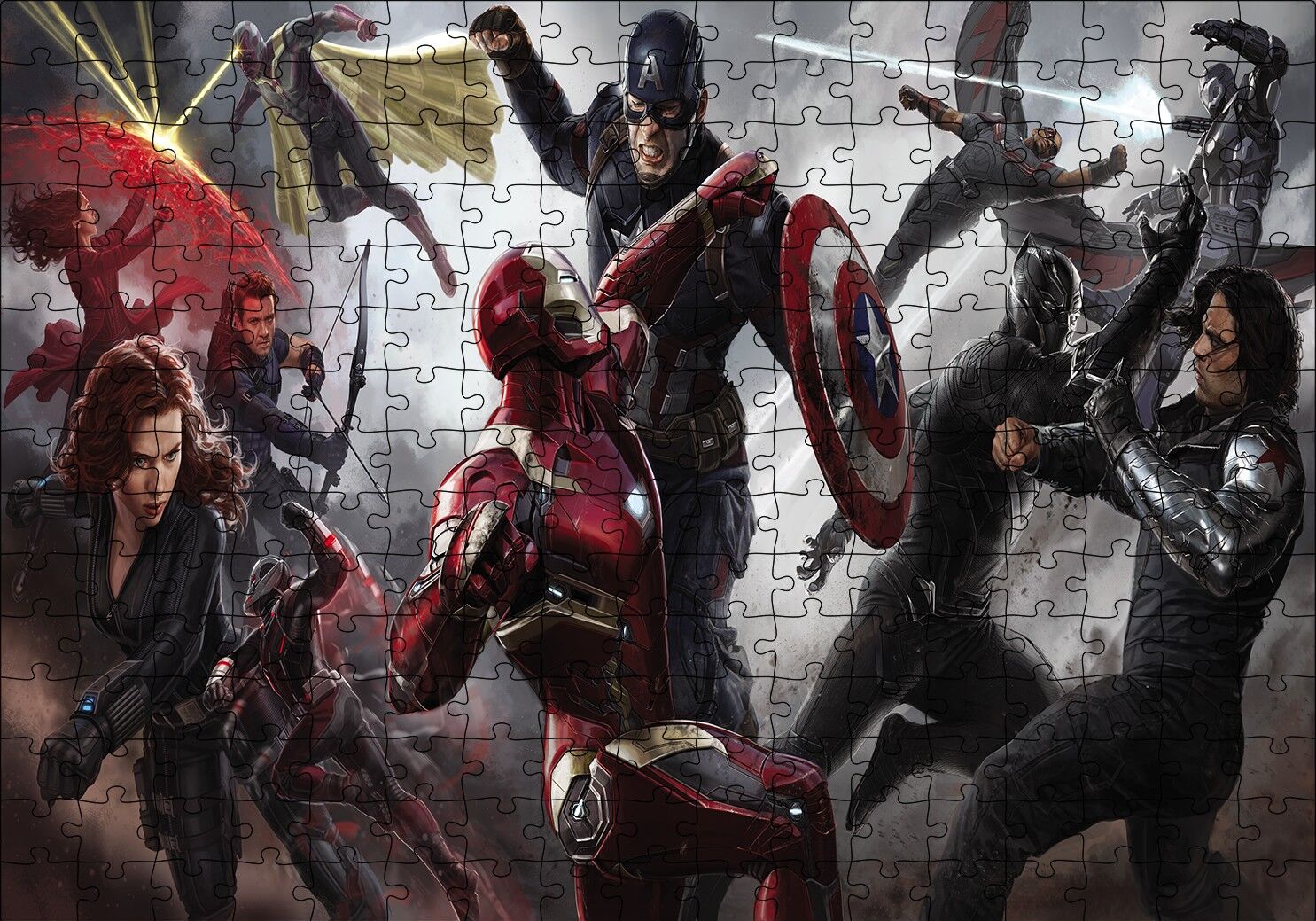 Civil War Konsept Savaş Puzzle Yapboz MDF Ahşap 255 Parça 34 cm X 49 cm