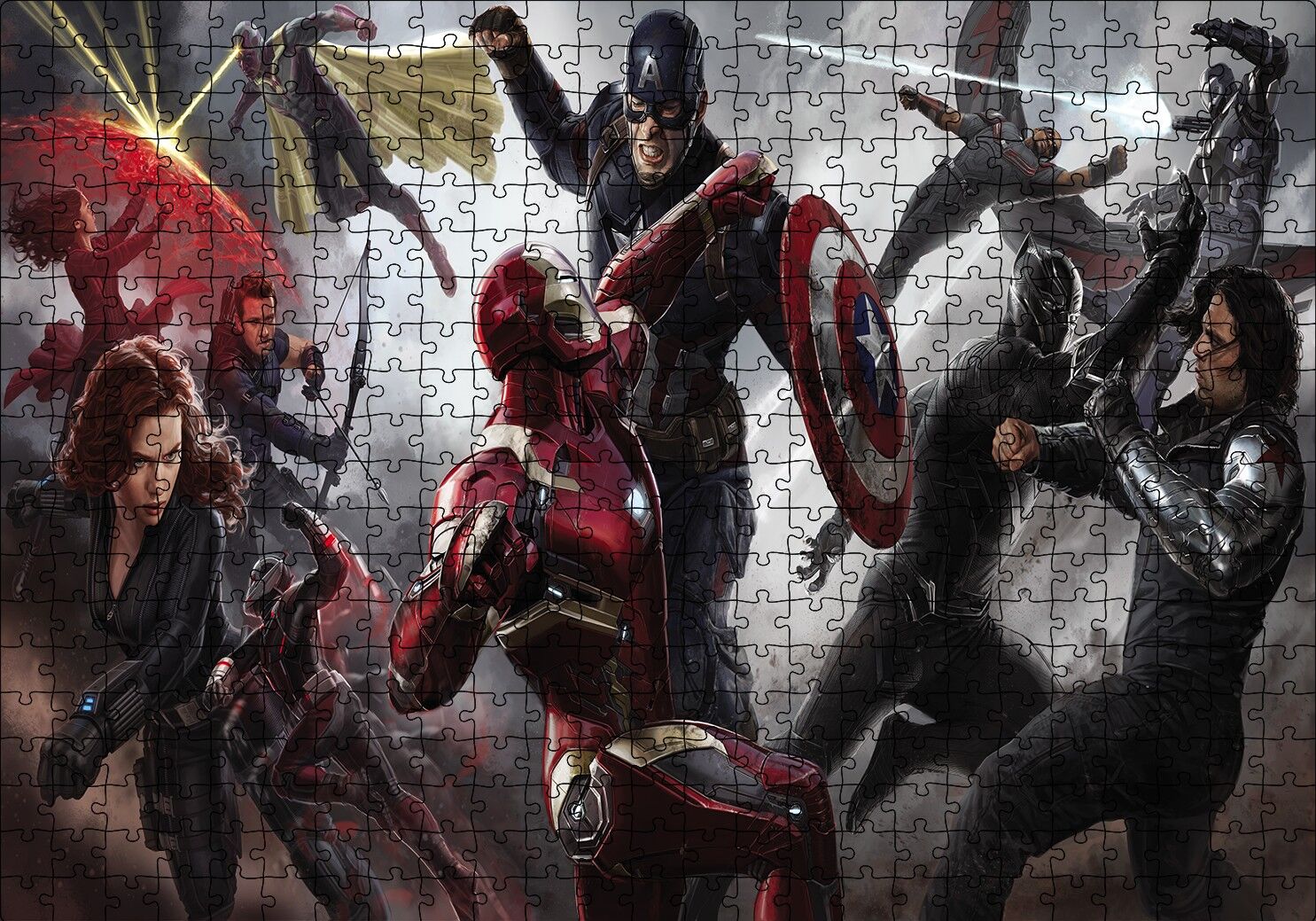 Civil War Konsept Savaş Puzzle Yapboz MDF Ahşap 500 Parça 49 cm X 68 cm