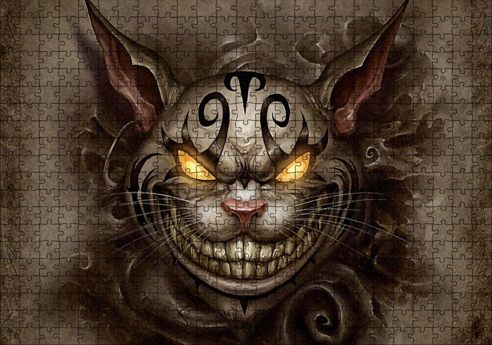 Amerikan Mcgee Cheshire Kedisi Görseli Puzzle Yapboz MDF Ahşap 500 Parça 49 cm X 68 cm
