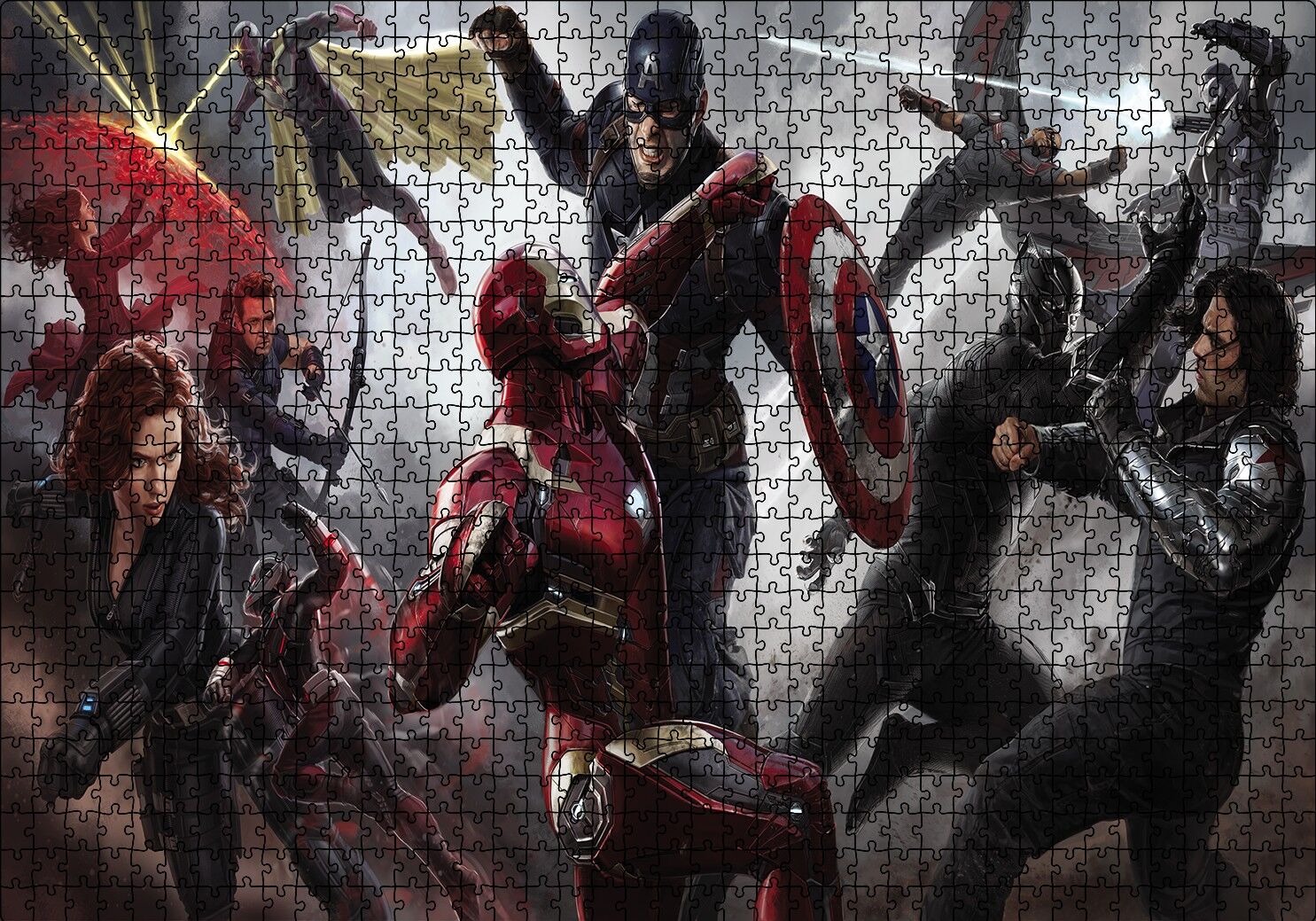 Civil War Konsept Savaş Puzzle Yapboz MDF Ahşap 1000 Parça 49 cm X 68 cm