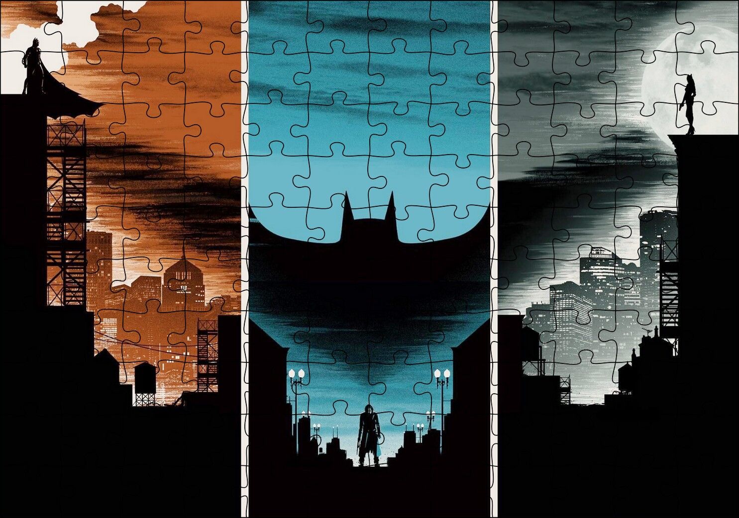 Kara Şövalye Üçlemesi Görseli Puzzle Yapboz MDF Ahşap