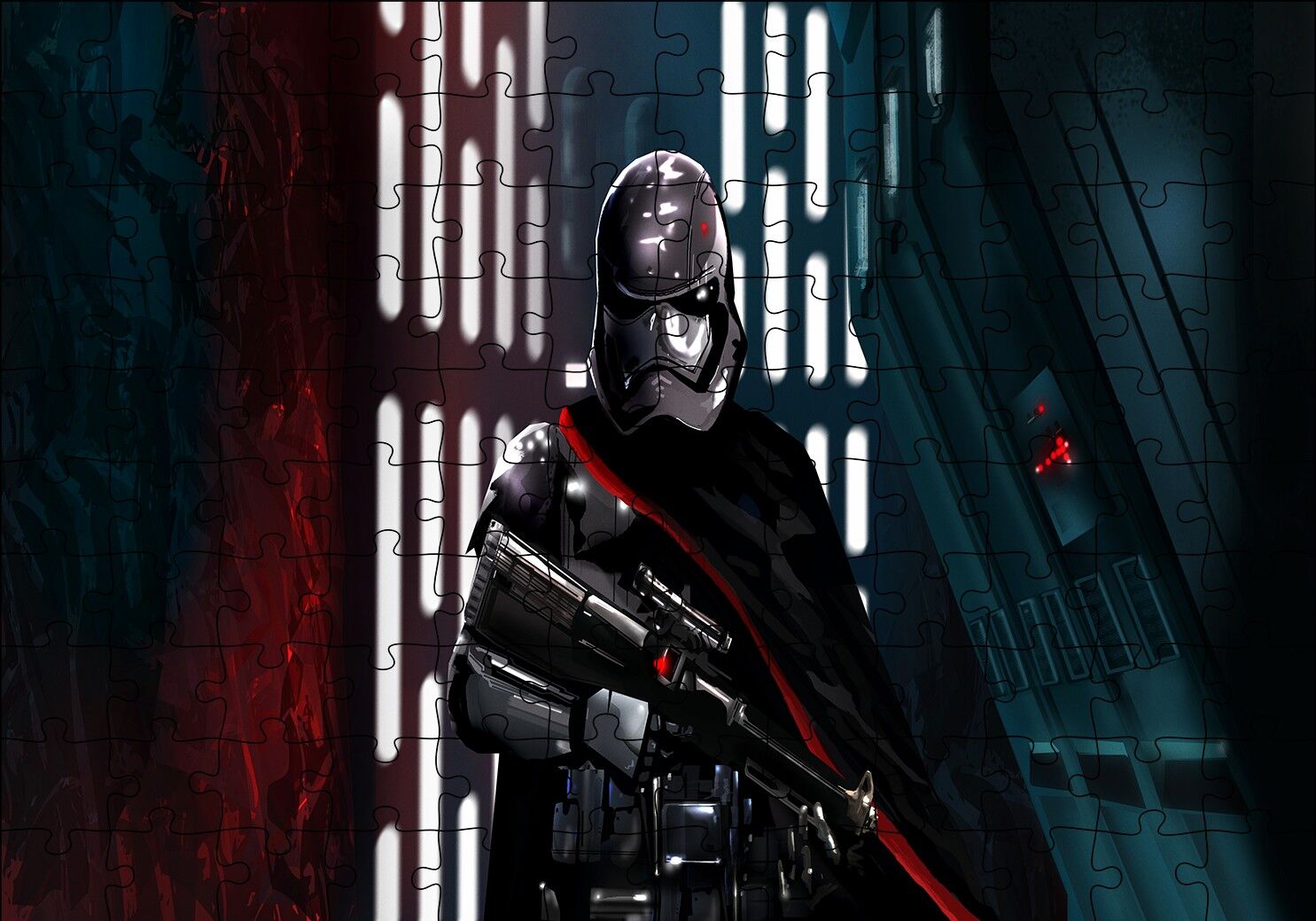 Captain Phasma Silahlı Puzzle Yapboz MDF Ahşap