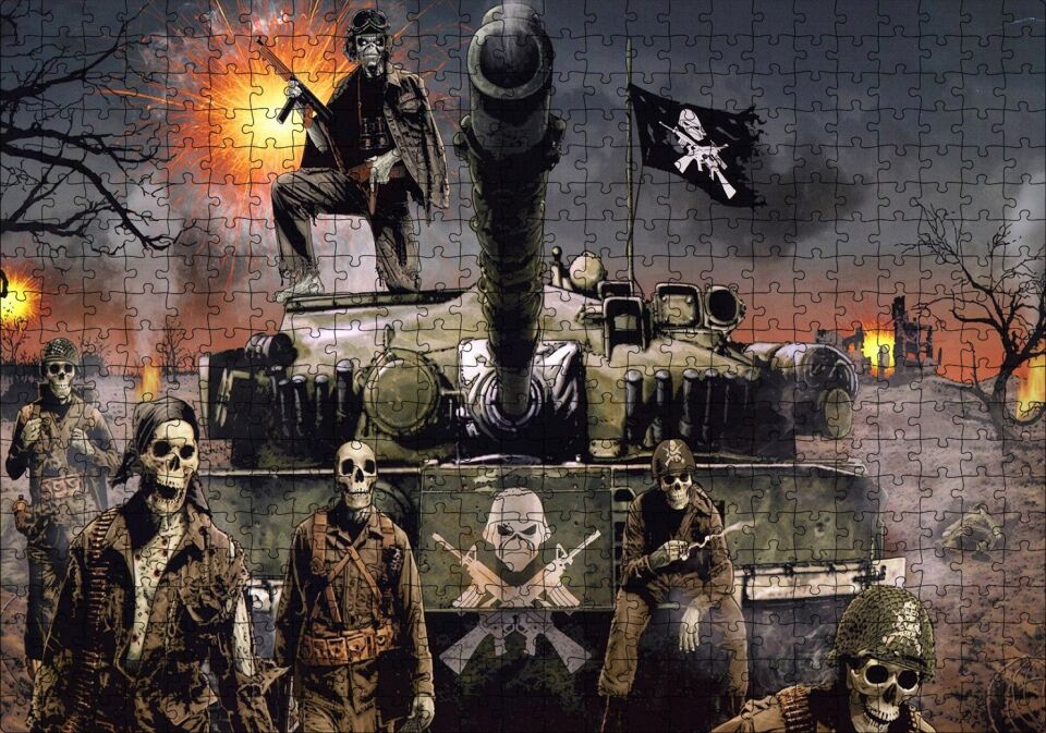 Ölüler Ordusu Tank Taburu Puzzle Yapboz MDF Ahşap 500 Parça 49 cm X 68 cm