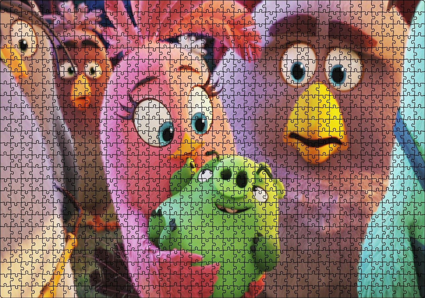Angry Birds Aile Görseli Puzzle Yapboz MDF Ahşap 1000 Parça 49 cm X 68 cm