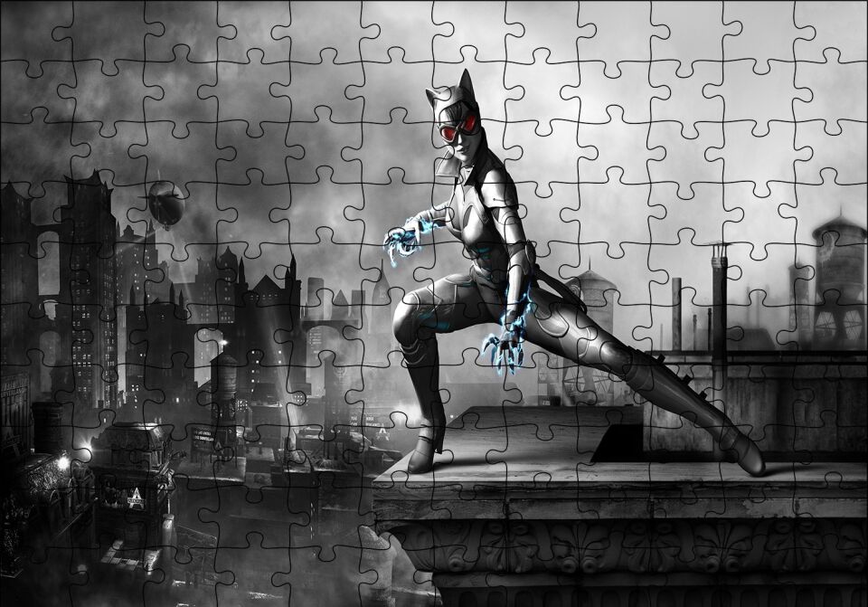 CatWoman Poz Puzzle Yapboz MDF Ahşap