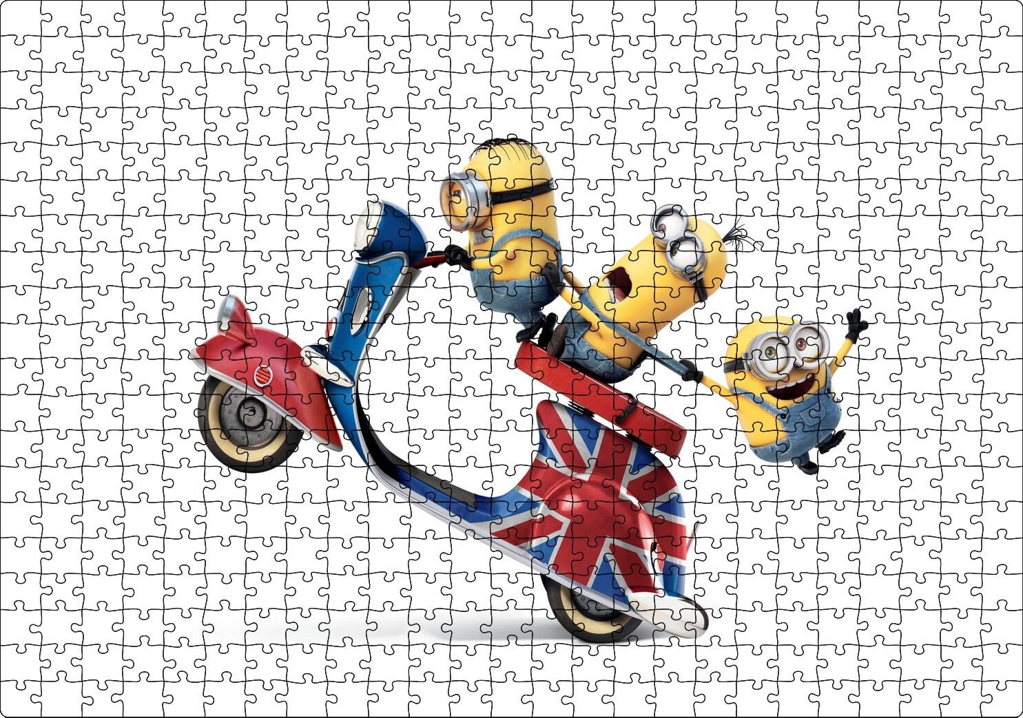 Mutlu Yıllar Minyonlar 2022 Puzzle Yapboz MDF Ahşap 500 Parça 49 cm X 68 cm