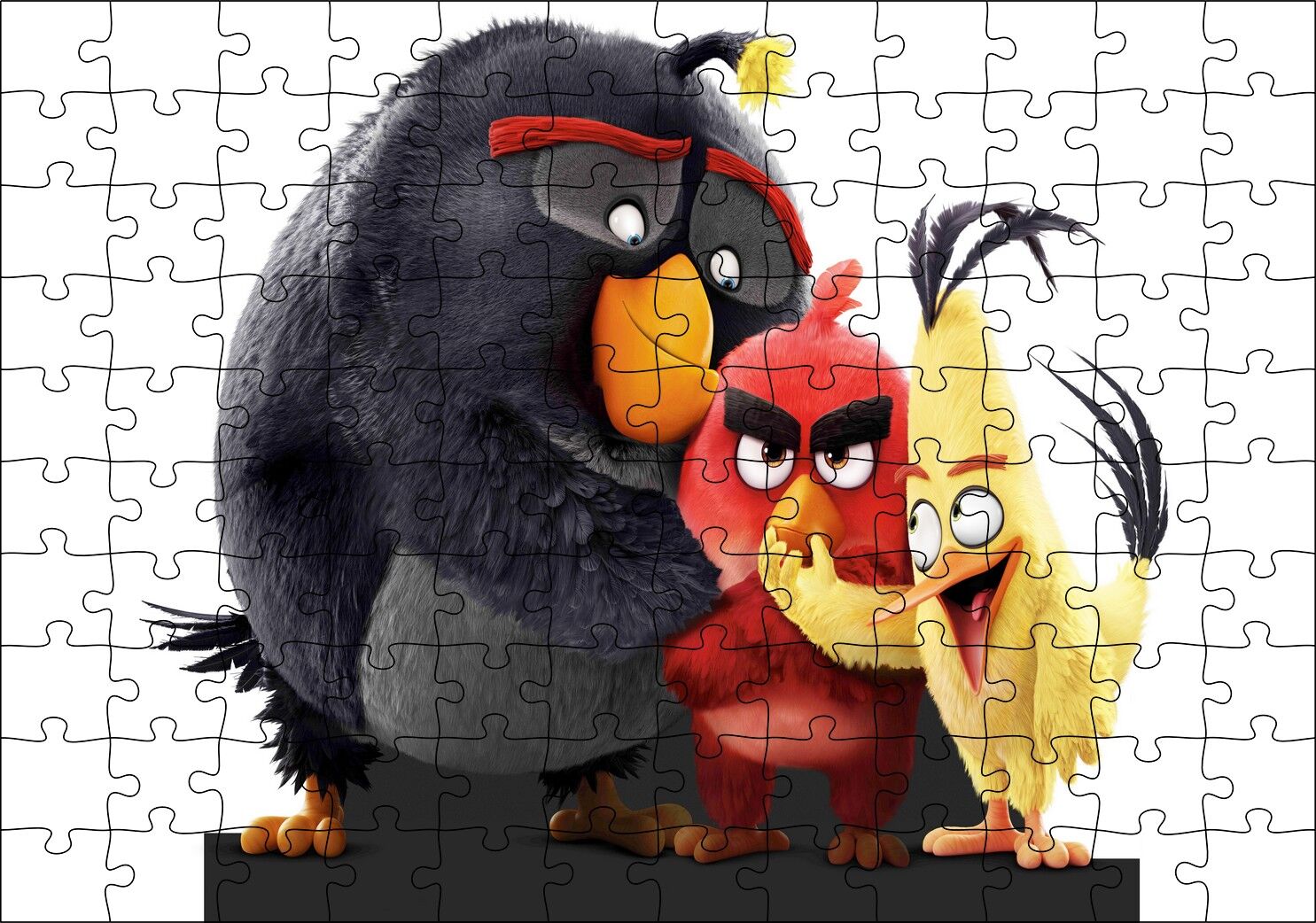 Angry Birds Karekterler Görseli Puzzle Yapboz MDF Ahşap 120 Parça 24 cm X 34 cm