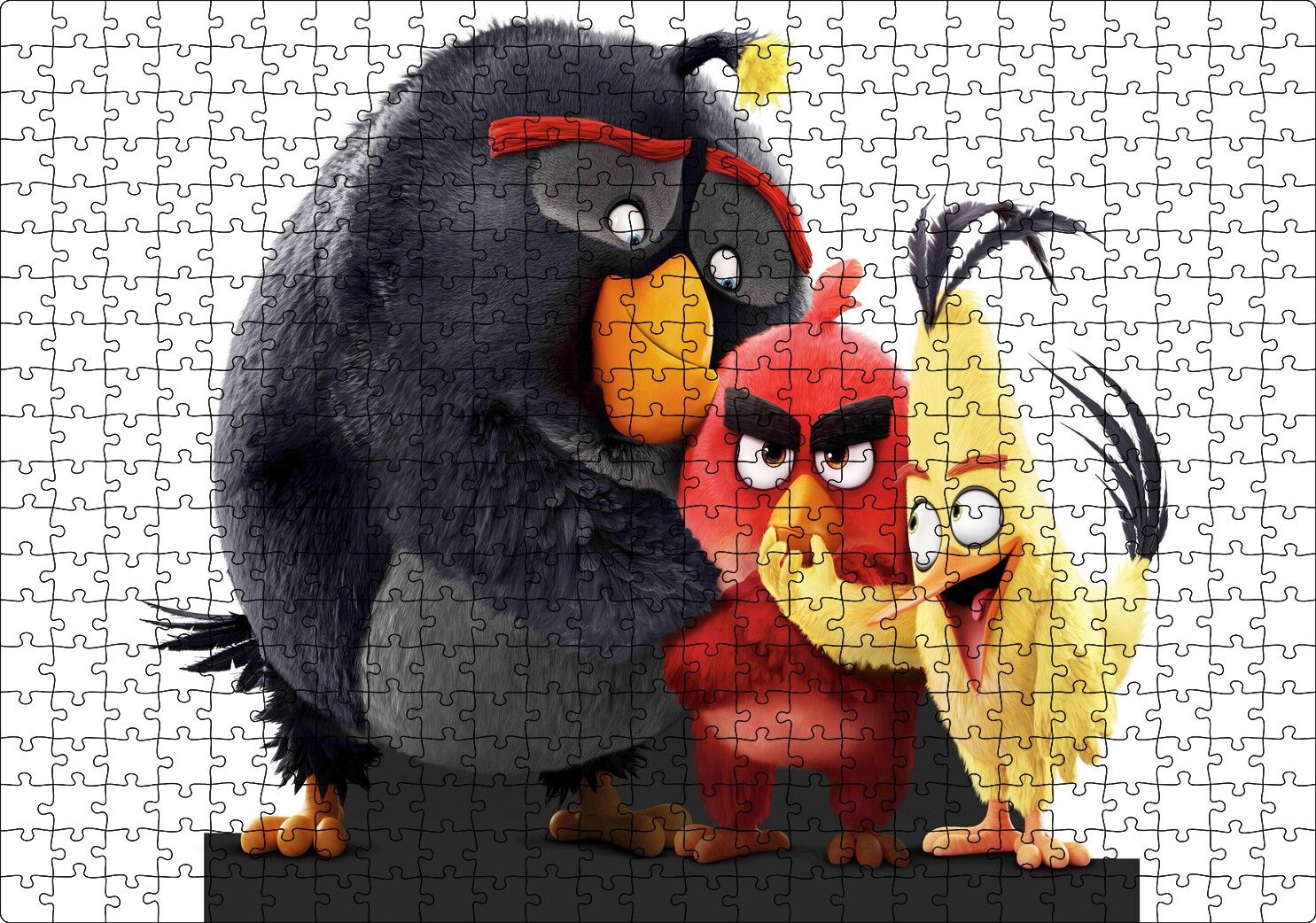Angry Birds Karekterler Görseli Puzzle Yapboz MDF Ahşap 500 Parça 49 cm X 68 cm