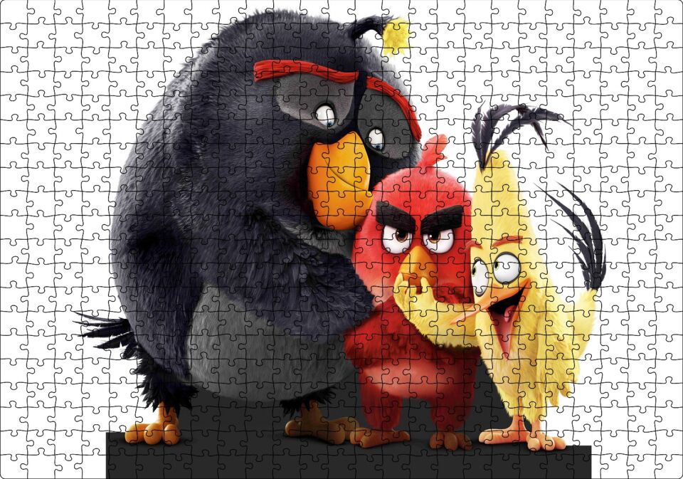 Angry Birds Karekterler Görseli Puzzle Yapboz MDF Ahşap 500 Parça 49 cm X 68 cm