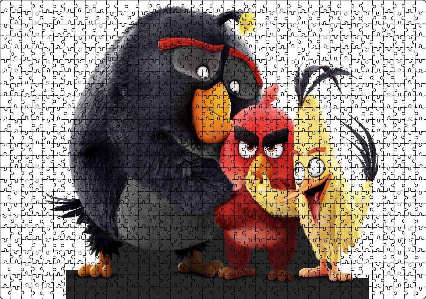 Angry Birds Karekterler Görseli Puzzle Yapboz MDF Ahşap 1000 Parça 49 cm X 68 cm