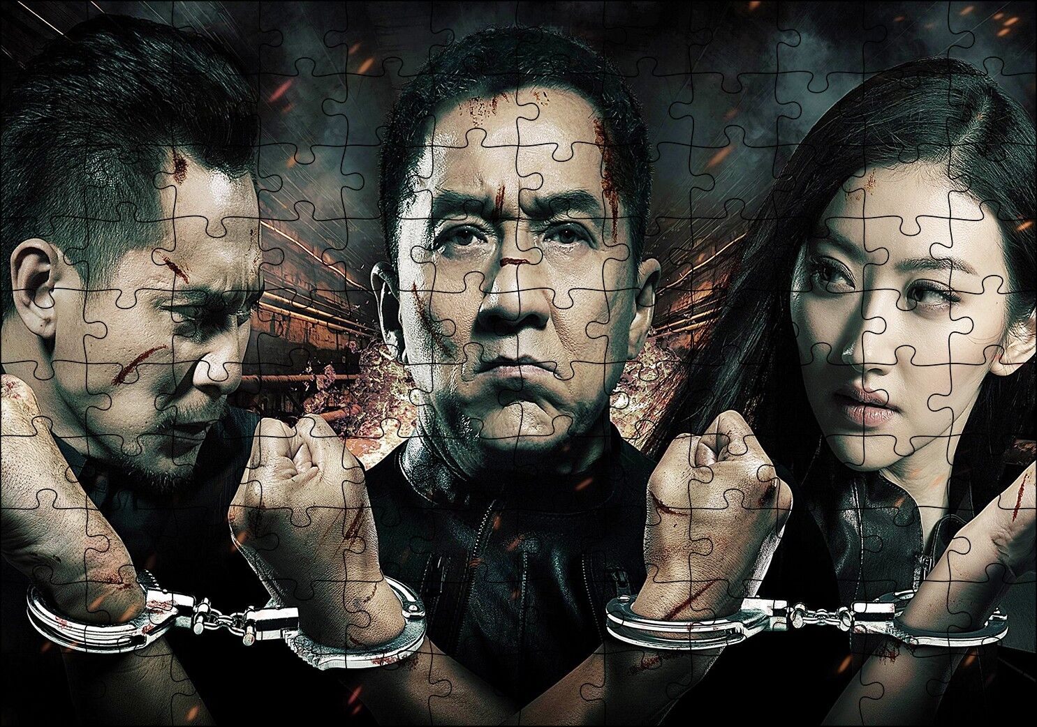 Jackie Chan Polis Hikayesi Görseli Puzzle Yapboz MDF Ahşap