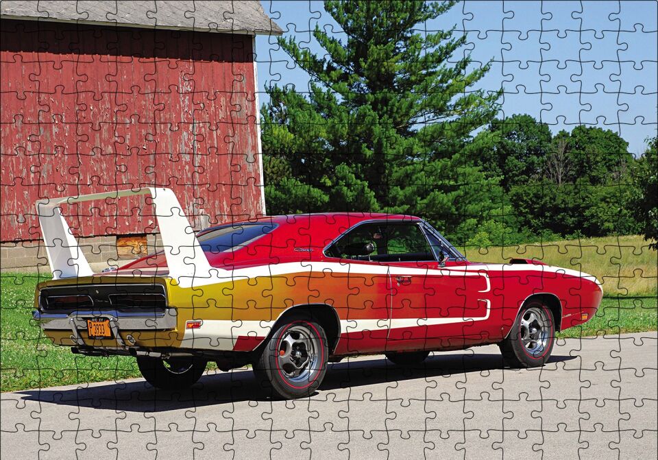 Dodge Charger Dayton Otomobil Görseli Puzzle Yapboz MDF Ahşap 255 Parça 34 cm X 49 cm