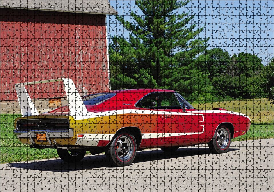 Dodge Charger Dayton Otomobil Görseli Puzzle Yapboz MDF Ahşap 1000 Parça 49 cm X 68 cm