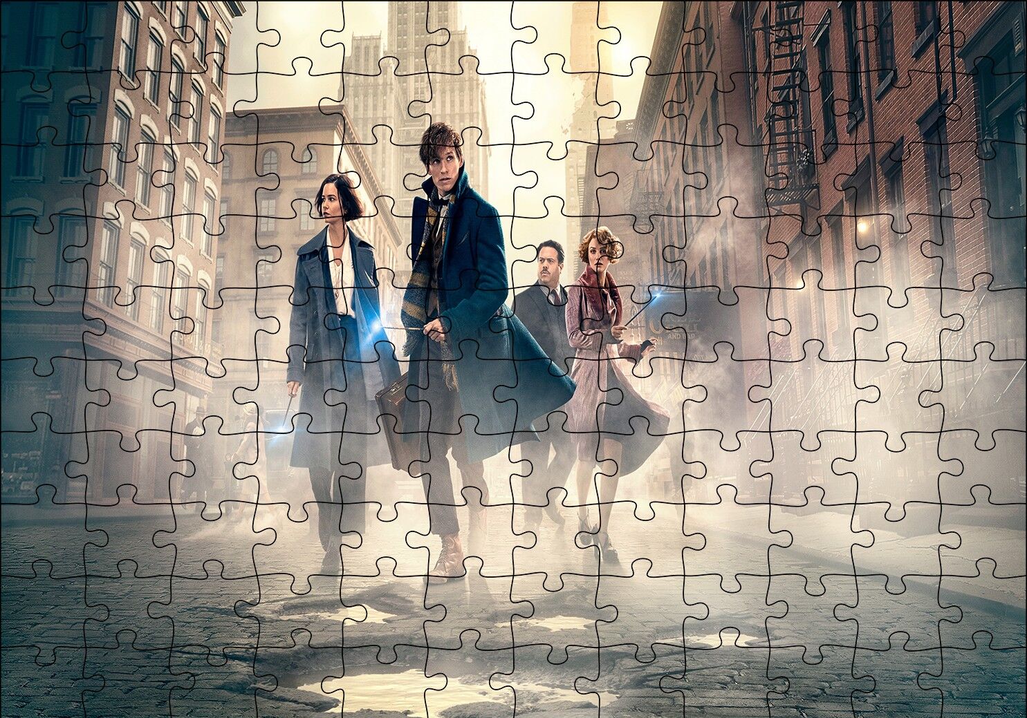 Fantastik Canavarlar Bloklar Arasında Puzzle Yapboz MDF Ahşap