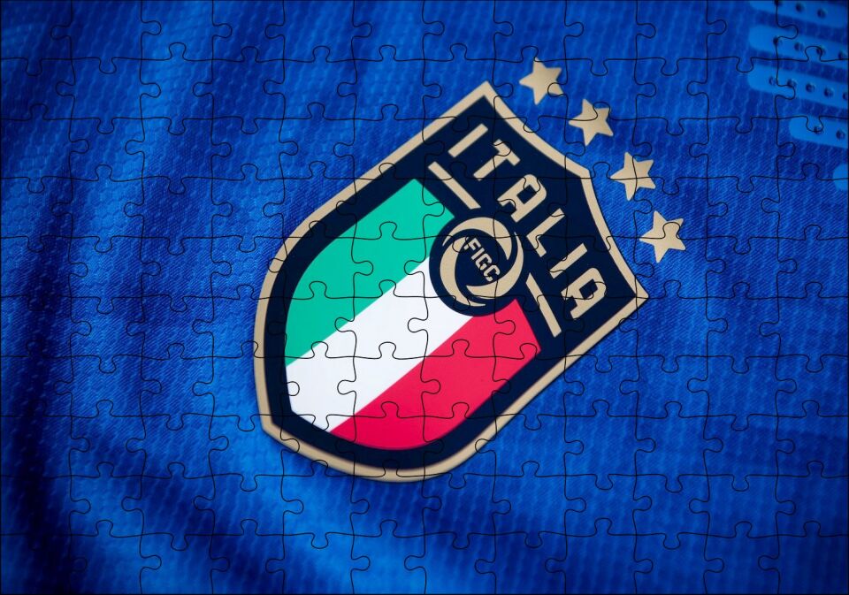 Dört Yıldızlı İtalyan Takımının Rozeti Puzzle Yapboz MDF Ahşap