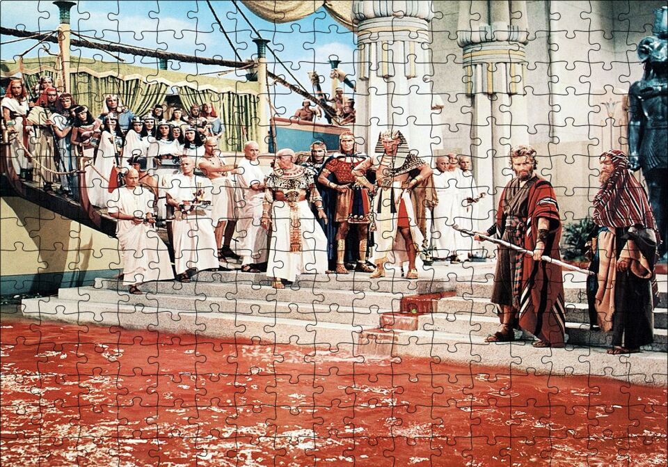 Yul Brynner Mısır Kan Denizi Puzzle Yapboz MDF Ahşap 255 Parça 34 cm X 49 cm