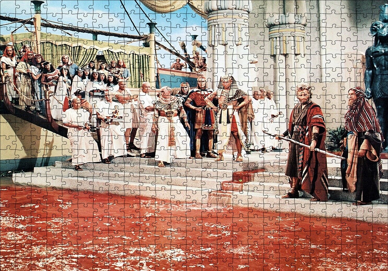 Yul Brynner Mısır Kan Denizi Puzzle Yapboz MDF Ahşap 500 Parça 49 cm X 68 cm