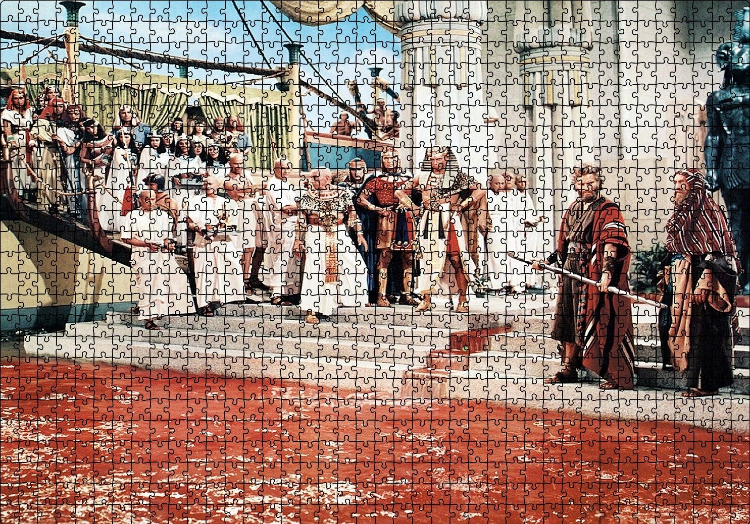 Yul Brynner Mısır Kan Denizi Puzzle Yapboz MDF Ahşap 1000 Parça 49 cm X 68 cm