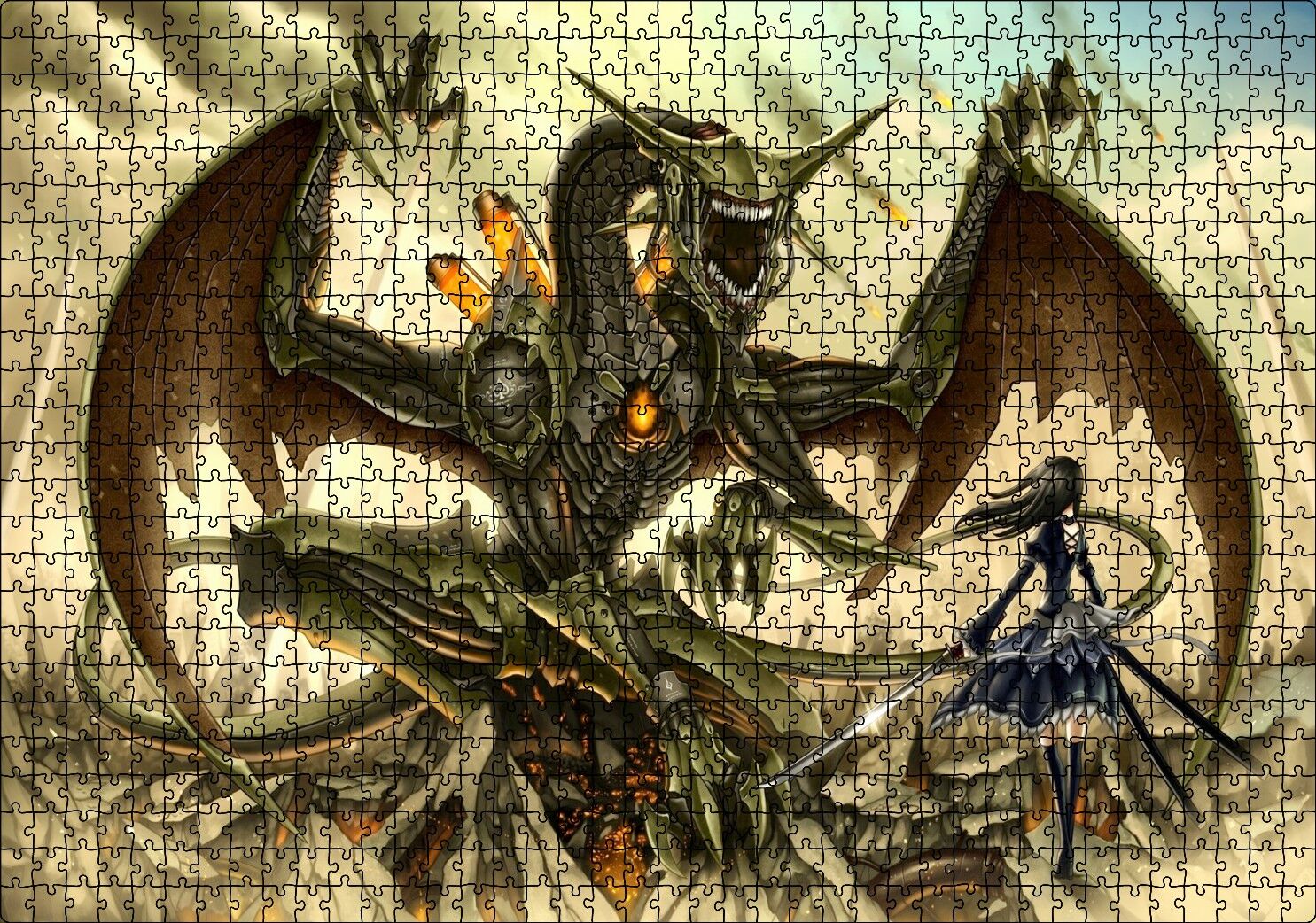 Anime Kızları Anime Gia Puzzle Yapboz MDF Ahşap 1000 Parça 49 cm X 68 cm