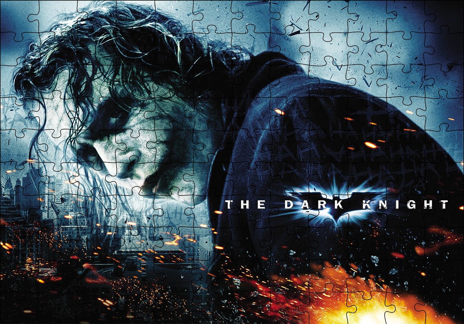 Kara Şövalye Afiş Joker Puzzle Yapboz MDF Ahşap