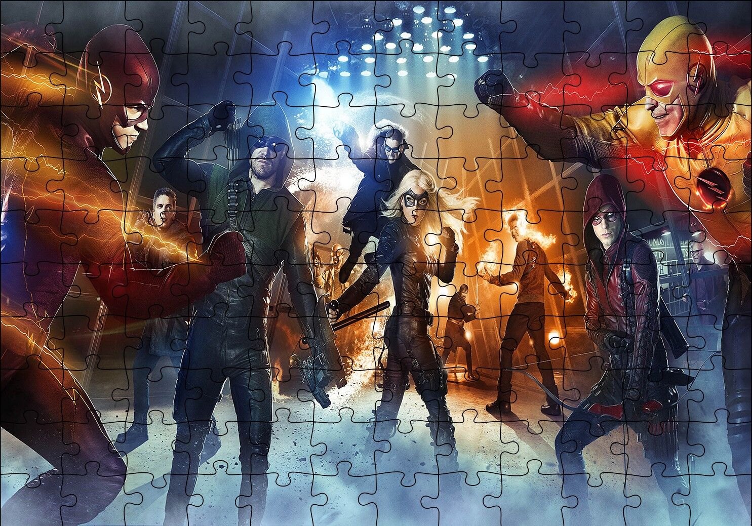 Okçular ve Süper Kahramanlar Puzzle Yapboz MDF Ahşap 120 Parça 24 cm X 34 cm