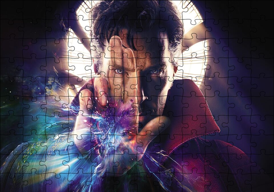 Dr. Strange Görseli Puzzle Yapboz MDF Ahşap 120 Parça 24 cm X 34 cm