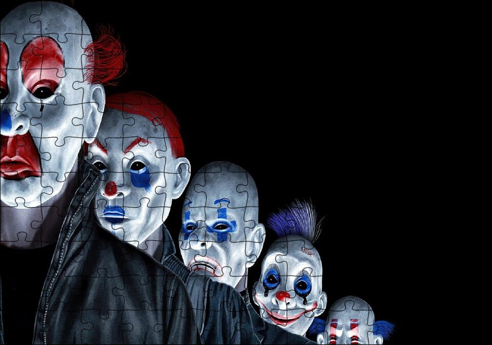 Kara Şövalye 2008 Jokerler Görseli Puzzle Yapboz MDF Ahşap