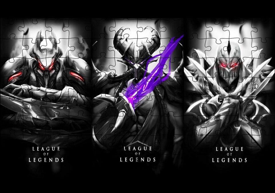 League Of Legends Animasyon Afiş Görseli Puzzle Yapboz MDF Ahşap