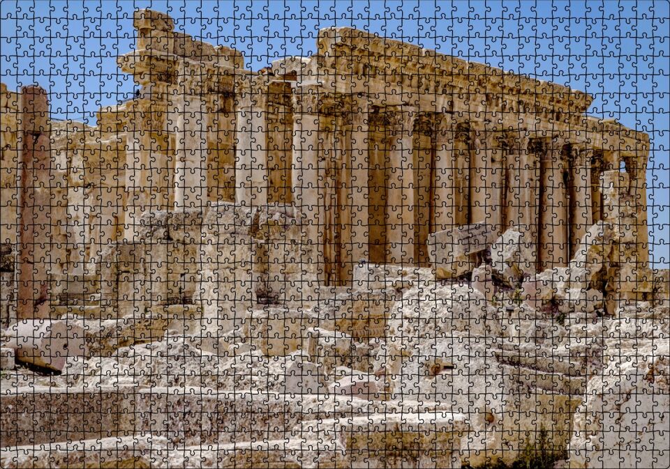 Antik Tapınak Kalıntıları Puzzle Yapboz MDF Ahşap 1000 Parça 49 cm X 68 cm