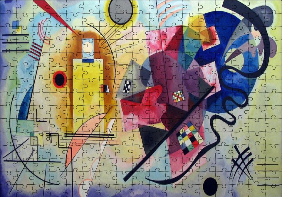 Soyut Resim Wassily Kandinsky Puzzle Yapboz MDF Ahşap 255 Parça 34 cm X 49 cm
