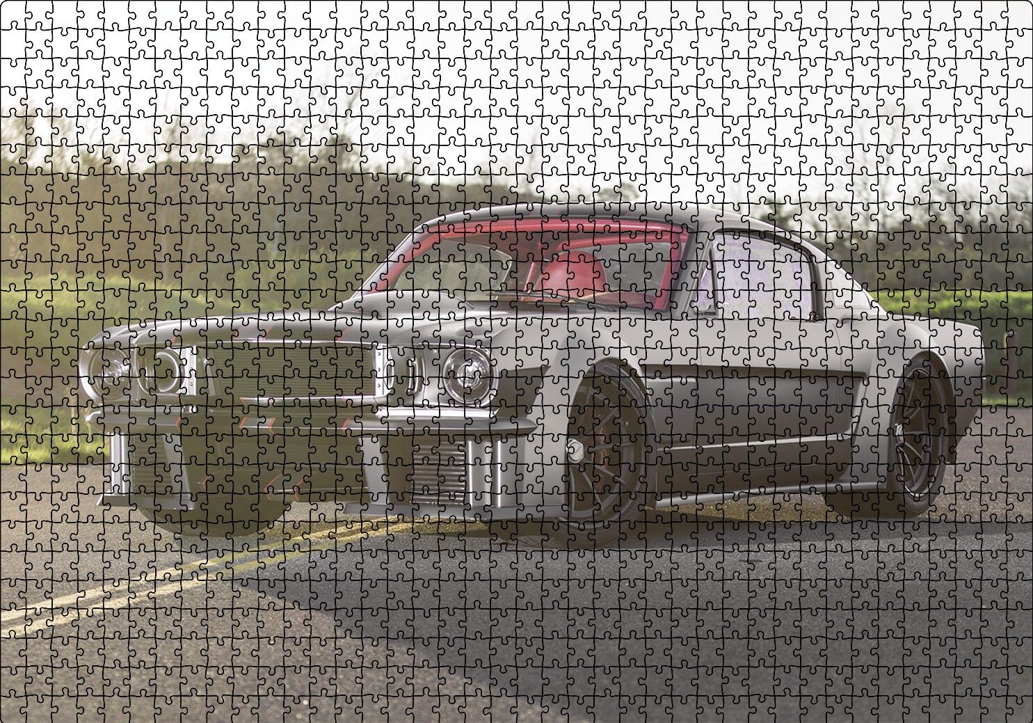 Ford Mustang Fastback Alternatif Görseli Puzzle Yapboz MDF Ahşap 1000 Parça 49 cm X 68 cm