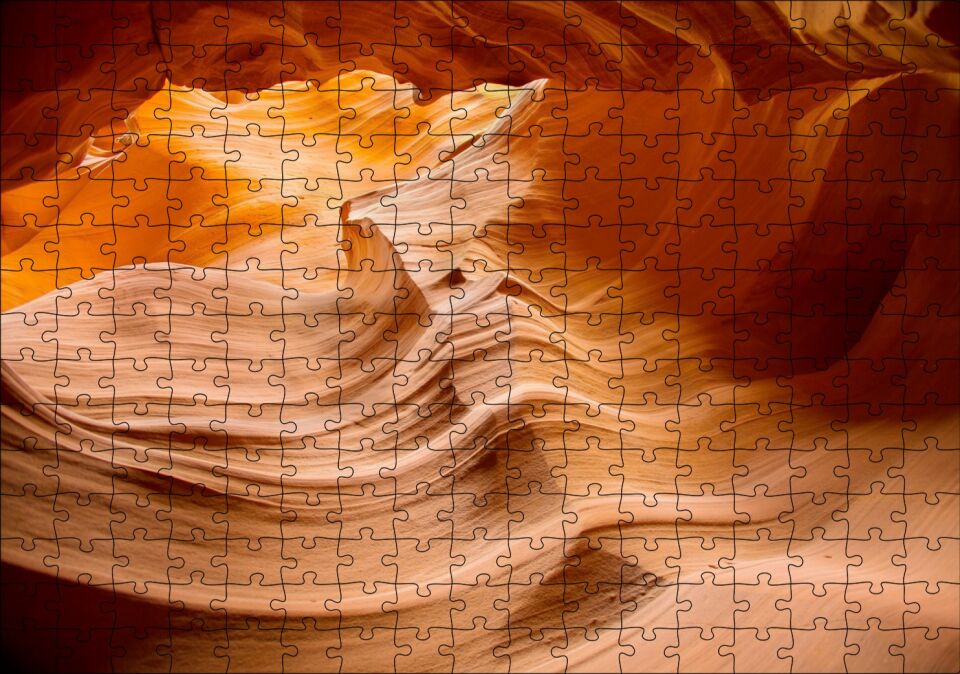 Antilop Kanyonu Kızıl Kumlar ve Kayalar Puzzle Yapboz MDF Ahşap 255 Parça 34 cm X 49 cm
