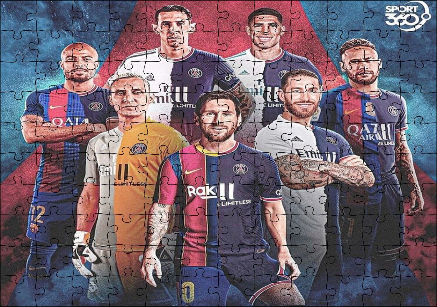 Futbol Devleri PSG de Puzzle Yapboz MDF Ahşap