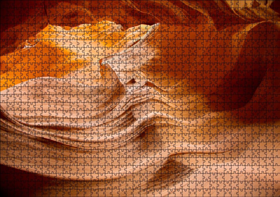 Antilop Kanyonu Kızıl Kumlar ve Kayalar Puzzle Yapboz MDF Ahşap 1000 Parça 49 cm X 68 cm