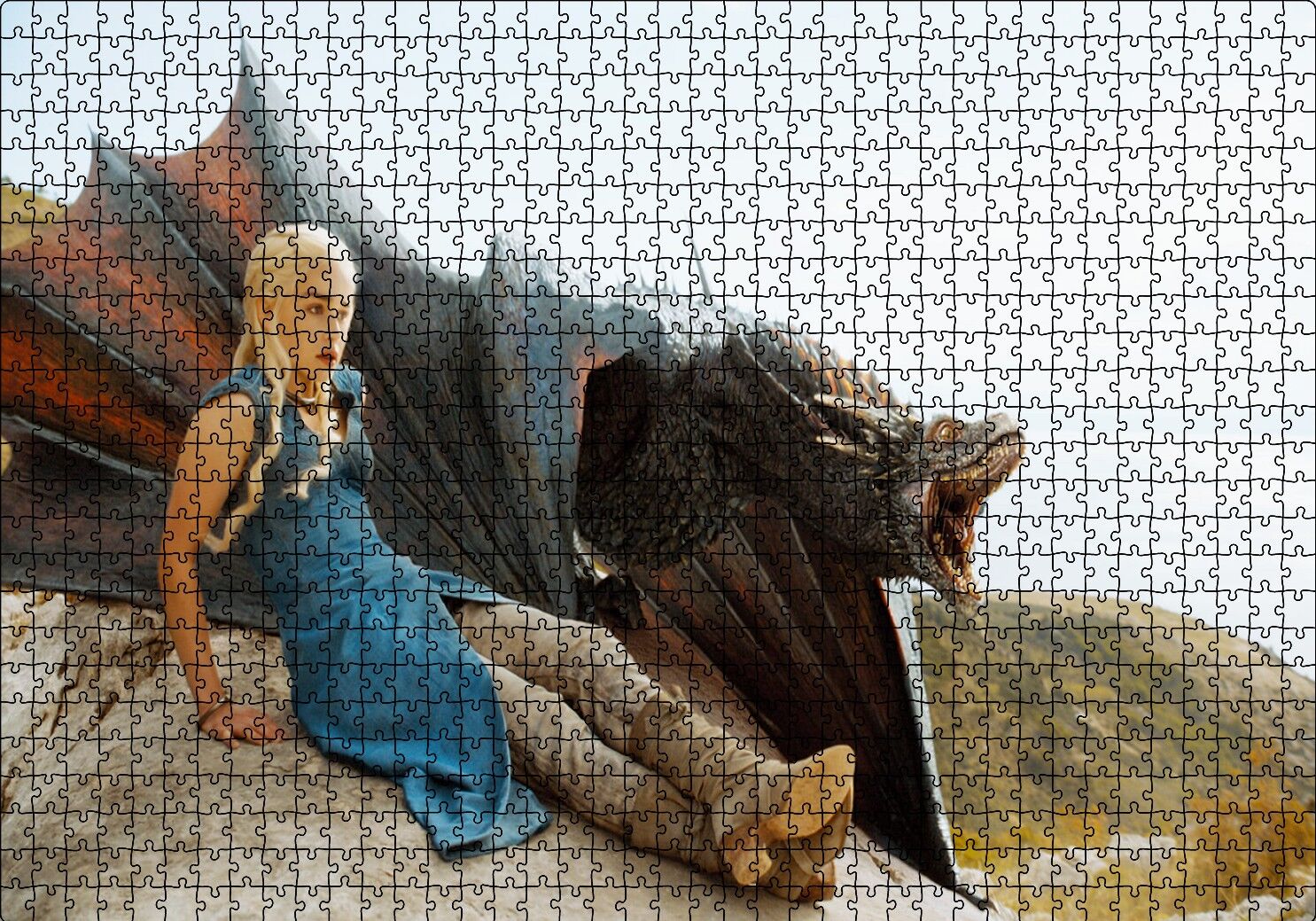 Game of Thrones Daenerys Targaryen Puzzle Yapboz MDF Ahşap 1000 Parça 49 cm X 68 cm