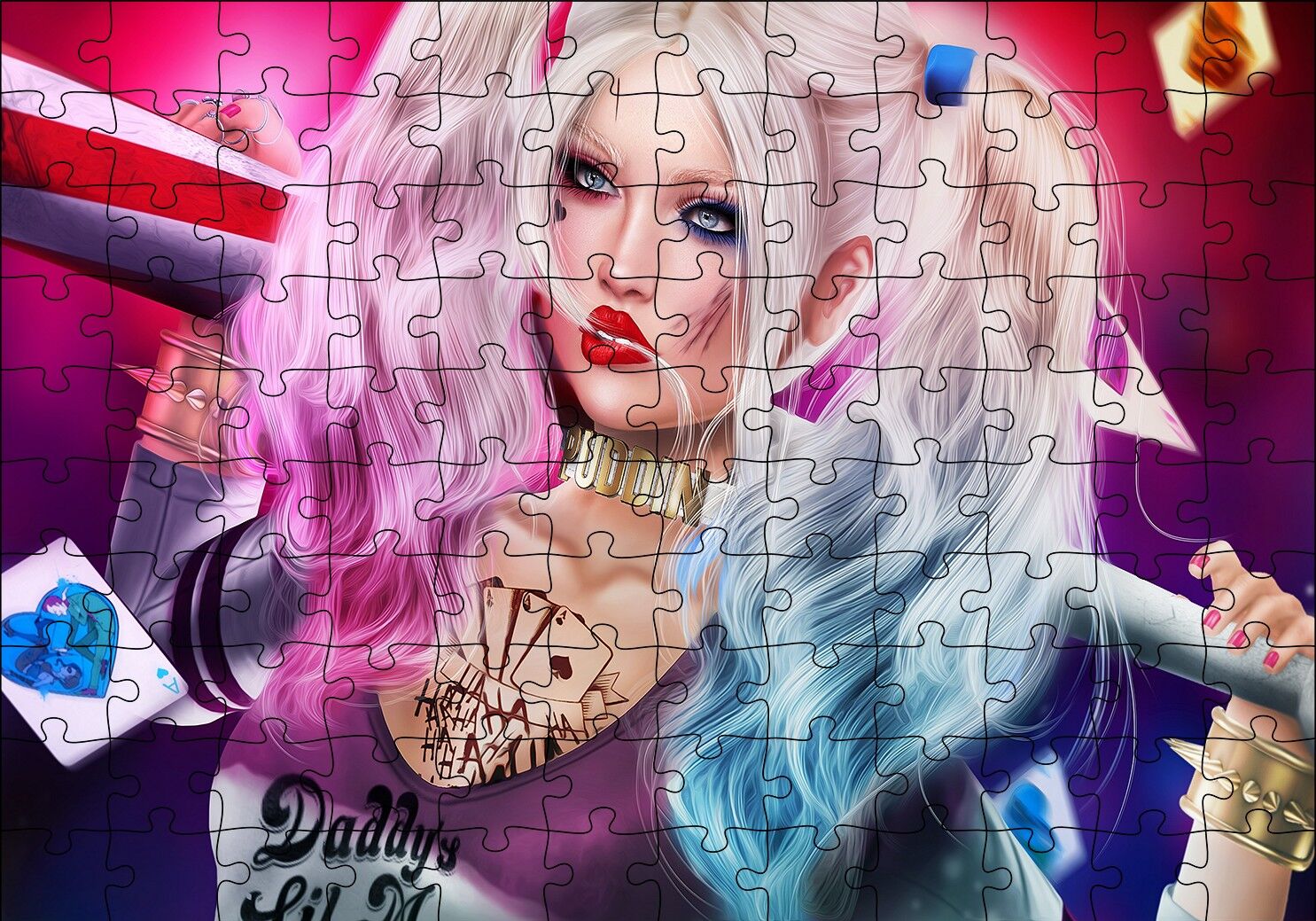 Harley Quinn Iskanbil Puzzle Yapboz MDF Ahşap
