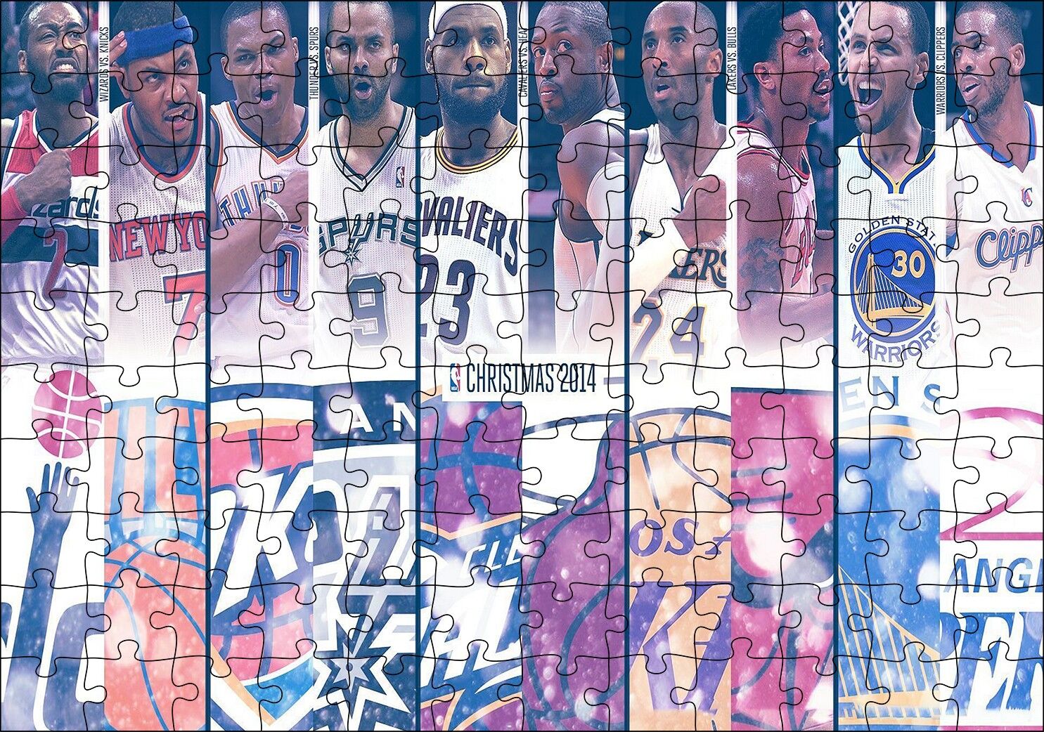 Oyuncuları Chrıstmas 2014 Puzzle Yapboz MDF Ahşap