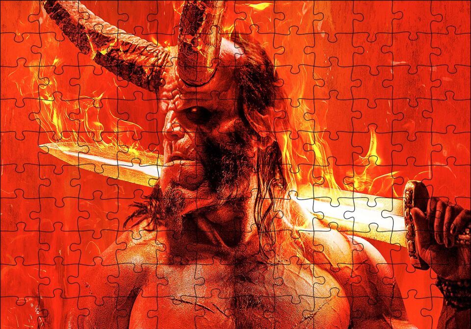 Hellboy Cehennem Meleği Puzzle Yapboz MDF Ahşap