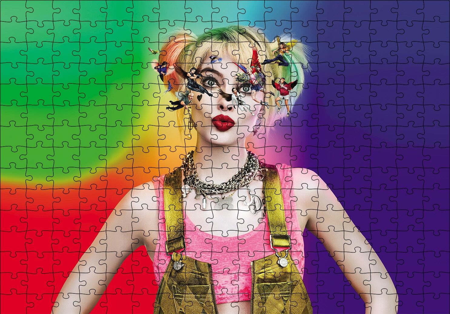 Harley Quinn Görseli Puzzle Yapboz MDF Ahşap 255 Parça 34 cm X 49 cm
