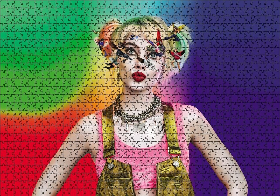 Harley Quinn Görseli Puzzle Yapboz MDF Ahşap 1000 Parça 49 cm X 68 cm