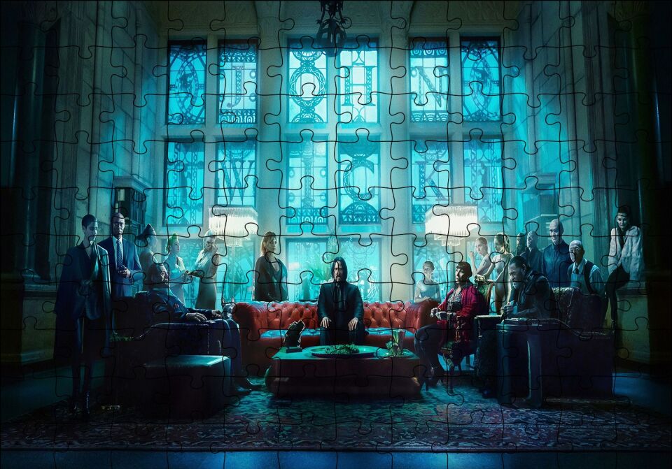 John Wick 3 Kadro Puzzle Yapboz MDF Ahşap
