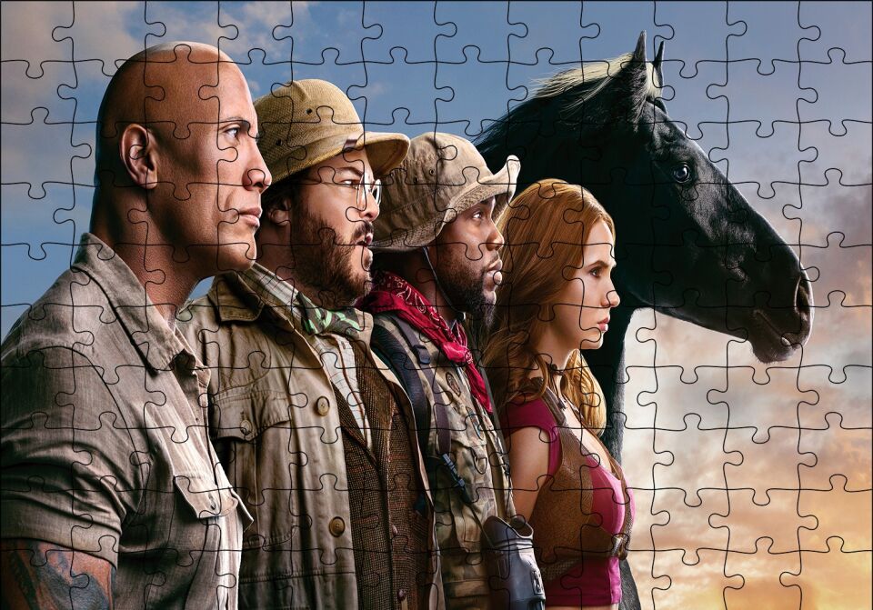 Jumanji The Next Level Kahramanlar Profil Puzzle Yapboz MDF Ahşap