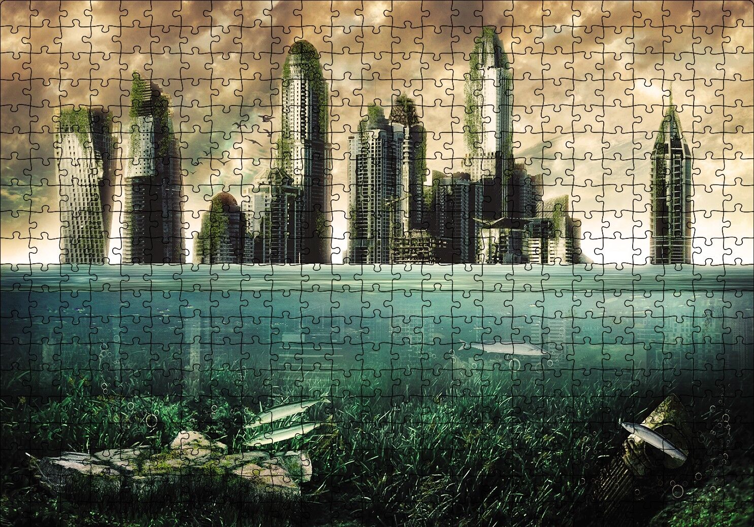 Buzulların Erimesi Puzzle Yapboz MDF Ahşap 500 Parça 49 cm X 68 cm
