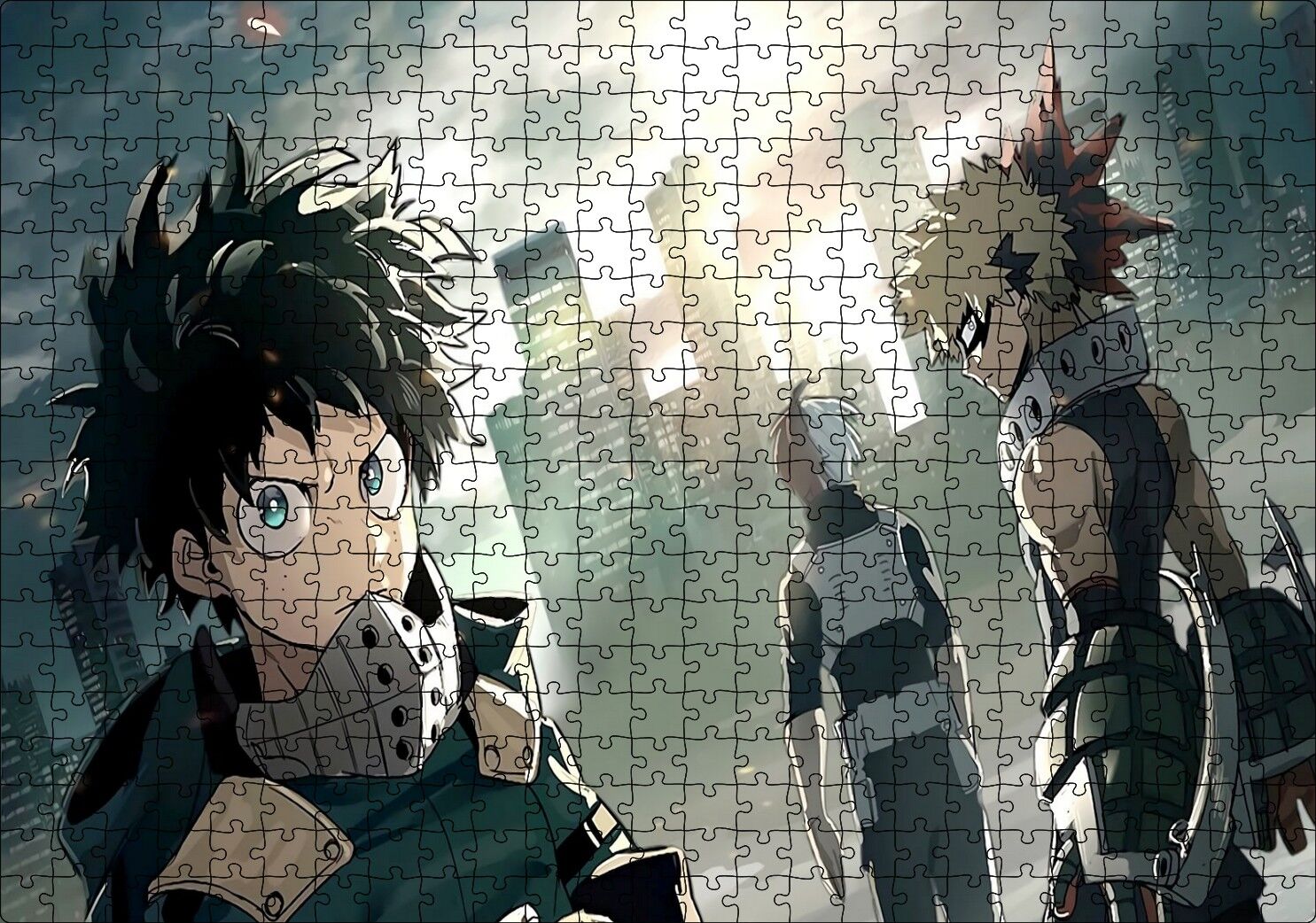 Boku no Hero Academia Todoroki Shōto Görseli Puzzle Yapboz MDF Ahşap 500 Parça 49 cm X 68 cm