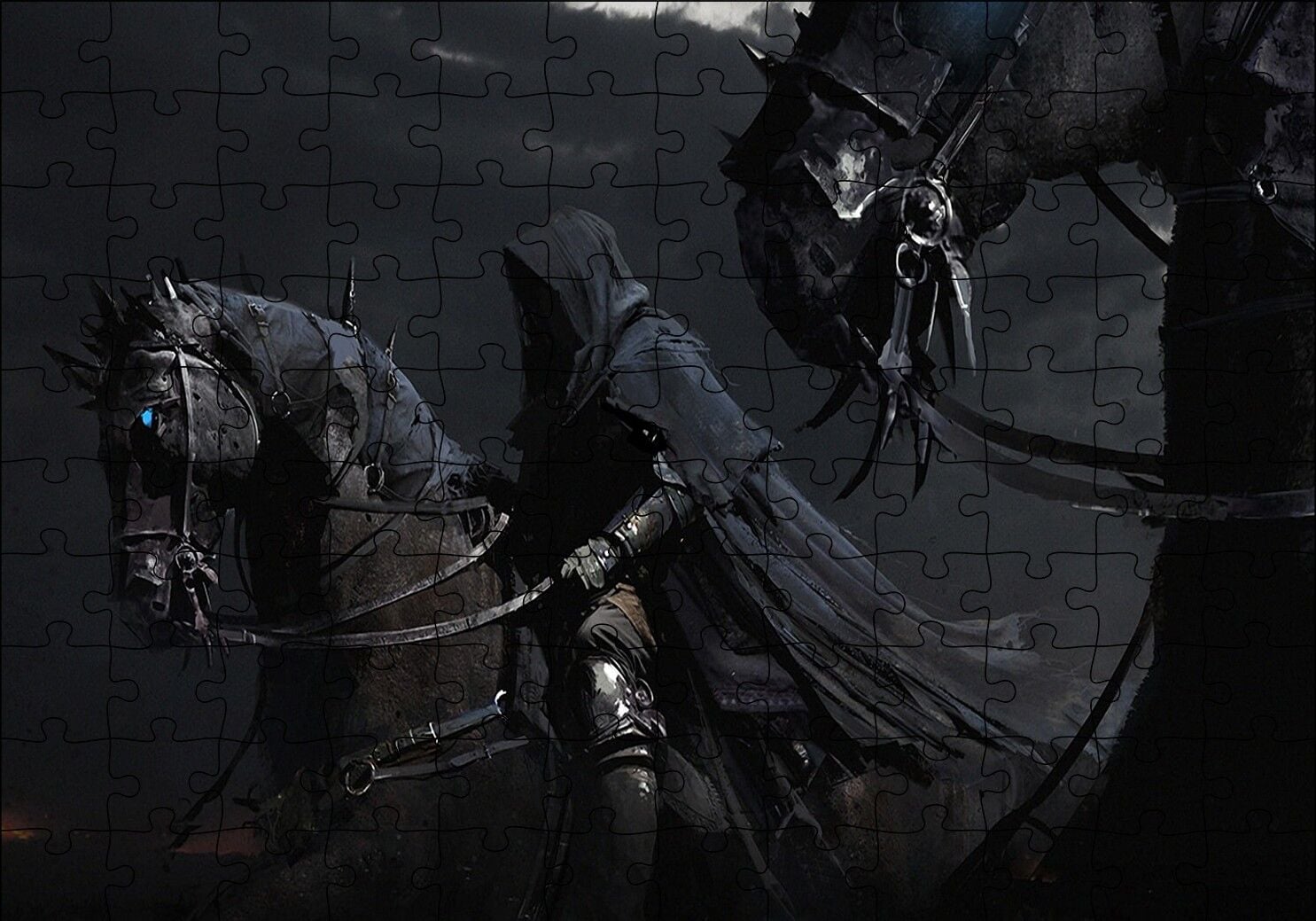 Gece ve Kara Şövalyeler Puzzle Yapboz MDF Ahşap 120 Parça 24 cm X 34 cm