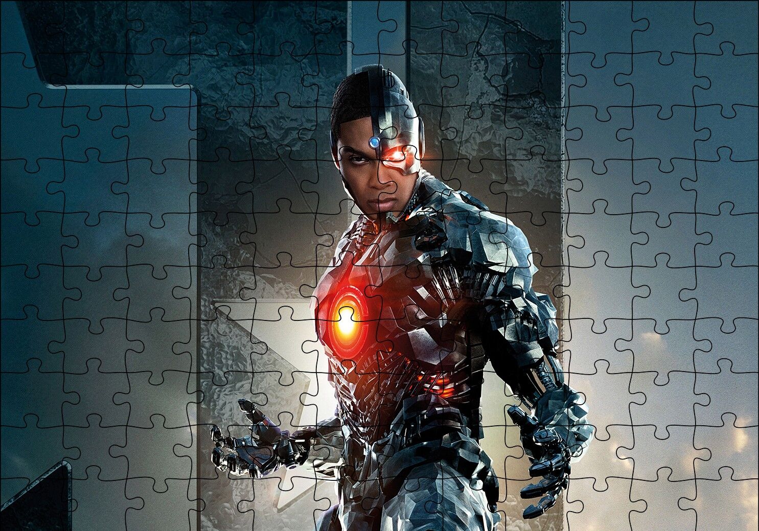 Justice League Cyborg Puzzle Yapboz MDF Ahşap